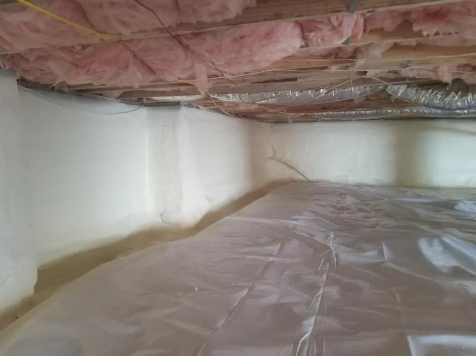 Crawl space encapsulation with closed-cell spray foam for Spray Foam Roofing in Wayne